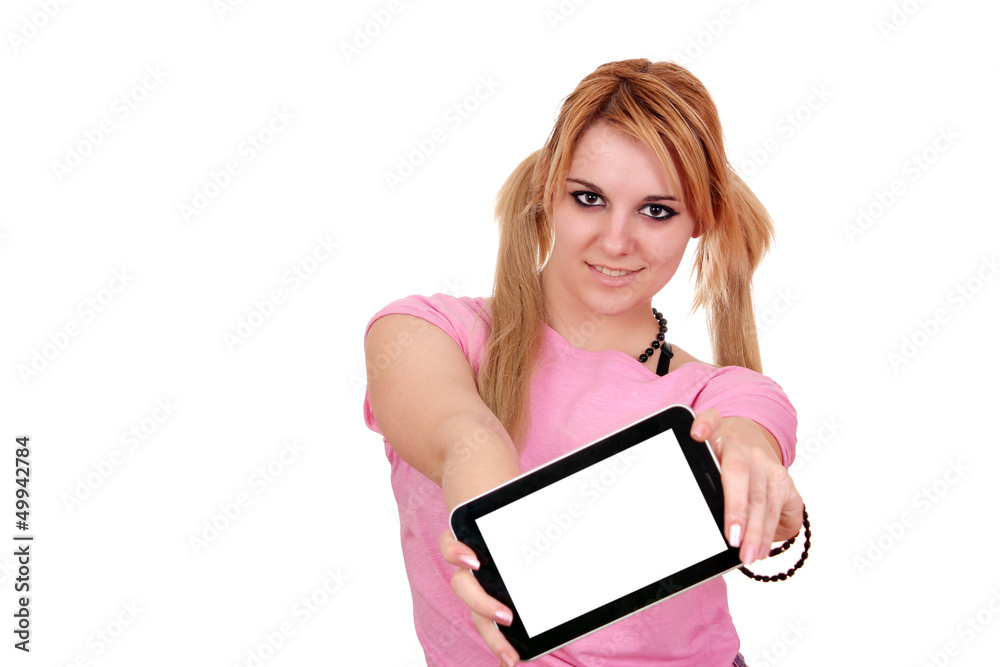 beautiful girl with tablet pc posing beautiful girl with tablet pc posing