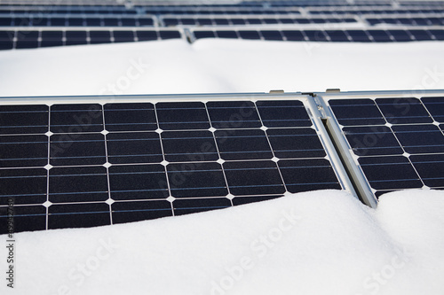 snow-covered solar panel