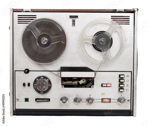 Retro audio tape recorder photo