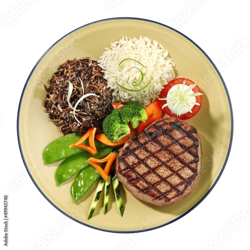 grilled beef steak oriental style photo