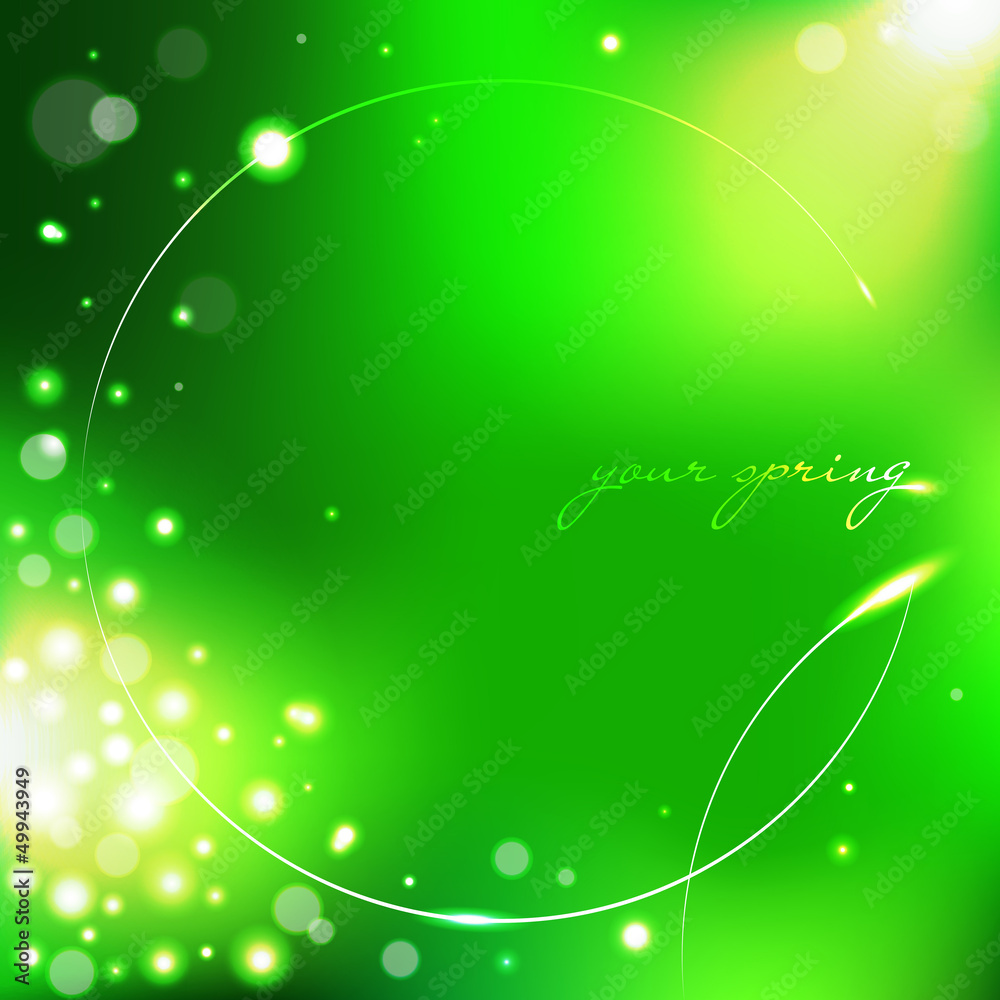 Spring green background with leaf. Vector illustration. Spring green background with leaf. Vector illustration.