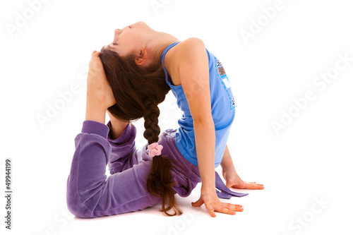 girl  gymnast , isolated