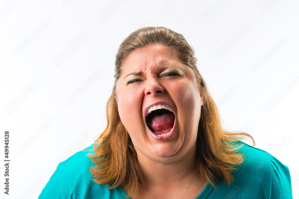 Woman Screaming Loud Stock Photo Adobe Stock
