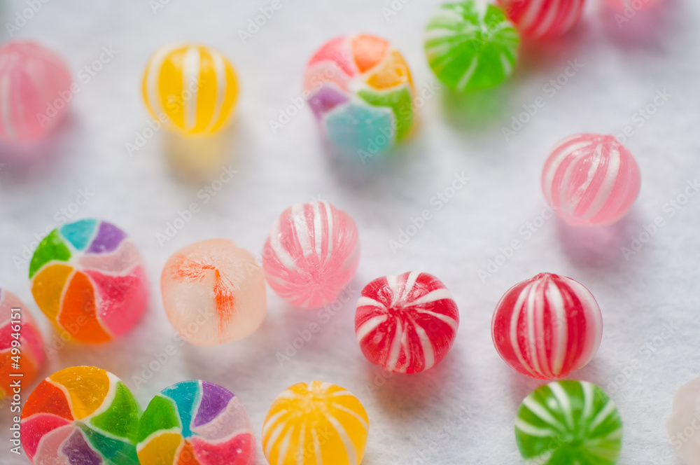 日本のカラフルな和風飴 Stock Photo Adobe Stock