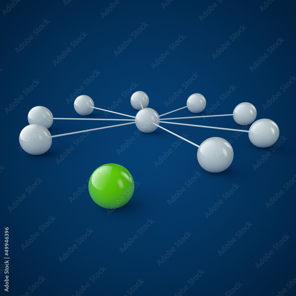 Obraz premium 3D Grafik / 3D Illustration: Network und Social Media