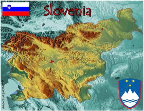 Slovenia Europe  national emblem map symbol motto
