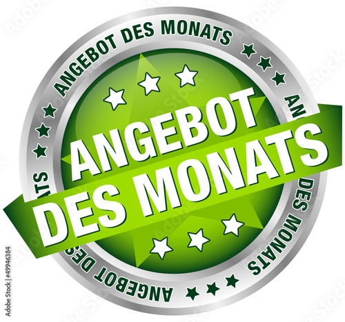 Button Banner "Angebot des Monats" grün/silber