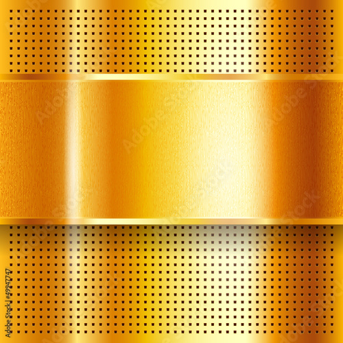 Metallic perforated golden sheet