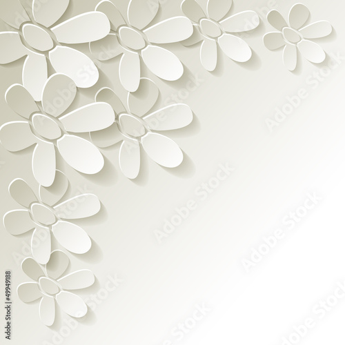 Blumen Karte weiss