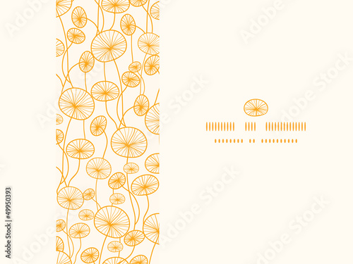 Vector abstract Yellow Plants Horizontal Seamless Pattern