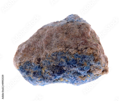 mineral Apatite isolated on a white background