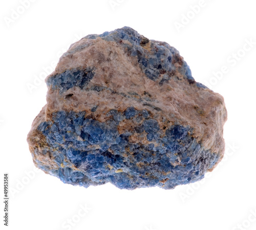 mineral Apatite isolated on a white background