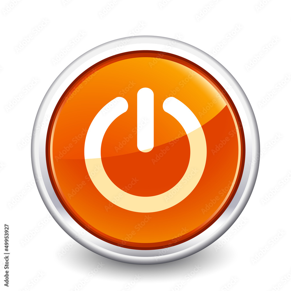 button orange power button orange power