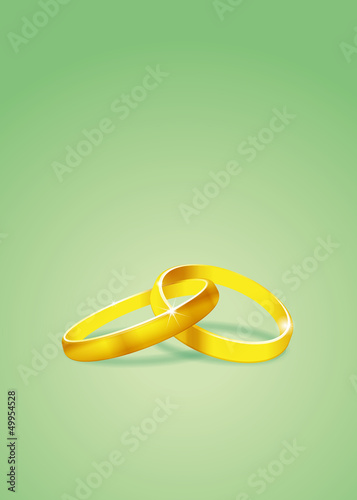 Hochzeitskarte mit Ringen