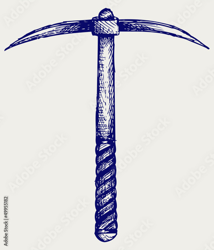 Pickaxe. Doodle style