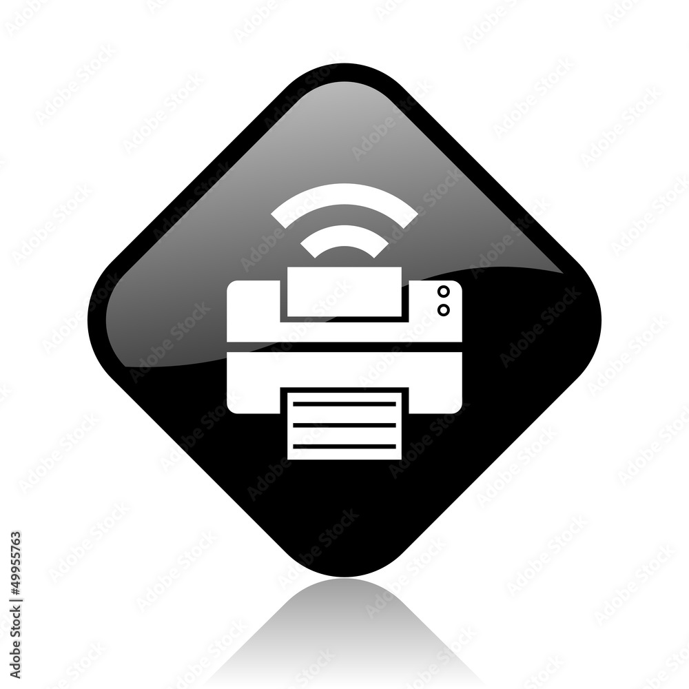print black square glossy internet icon print black square glossy internet icon