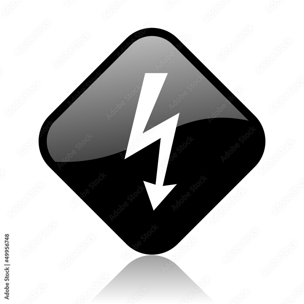 lightning black square glossy internet icon lightning black square glossy internet icon