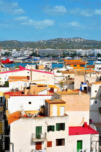 old town and port of Ibiza Town, Balearic Islands, Spain