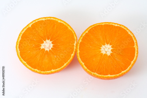 naranja partida por la mitad