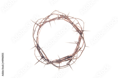 Photo Crown of Thorns on White