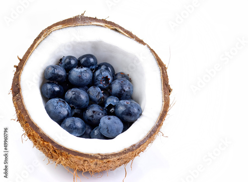 blueberries and coconut