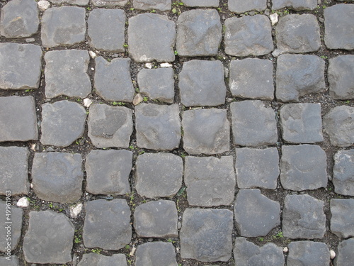Sampietrini - traditional pavement of Rome, Italy