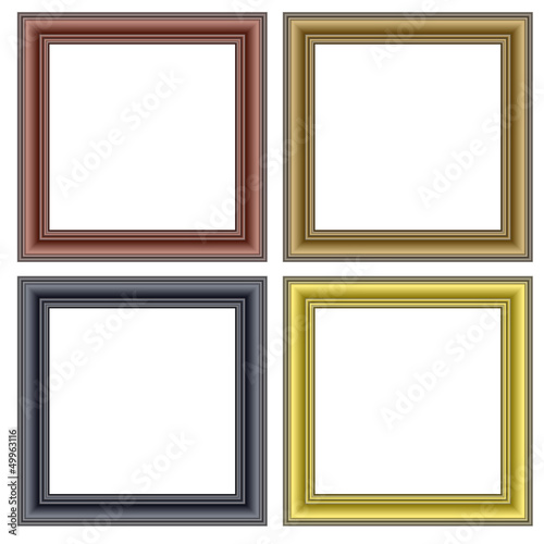 Frames on the wall. Vector illustration.