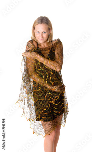 blonde in tippet