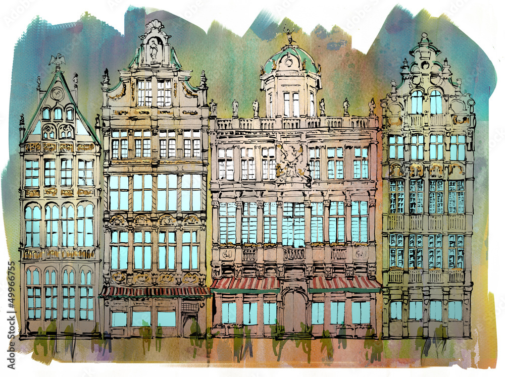 Fototapeta premium Belgian cityscape