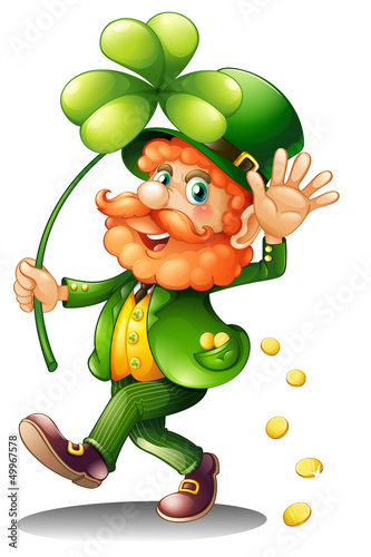 An old man celebrating St. Patrick's Day