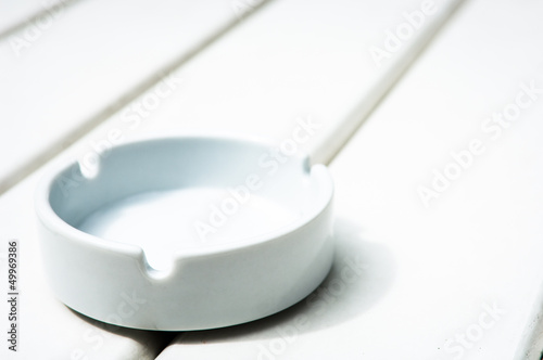 white ashtray