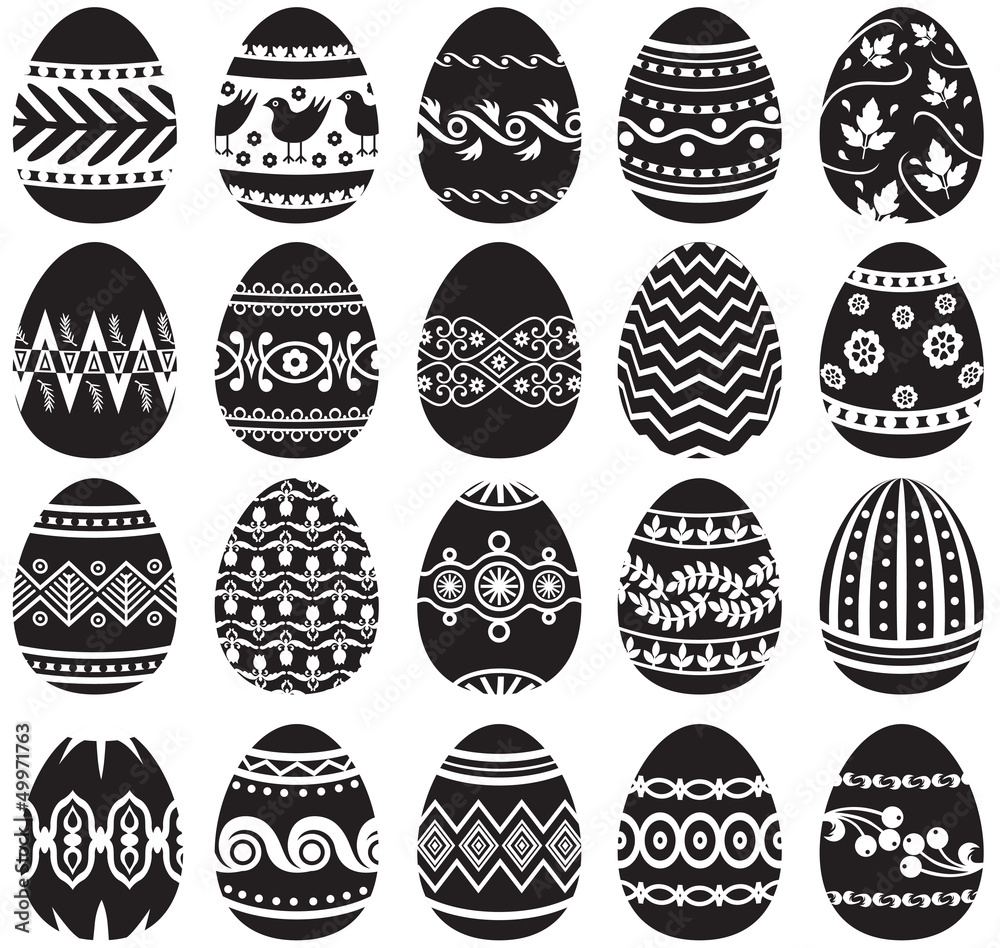 Fototapeta premium Easter eggs set
