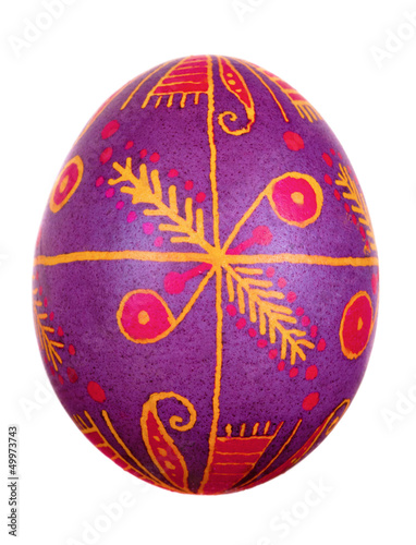 Easter egg painted in folk style