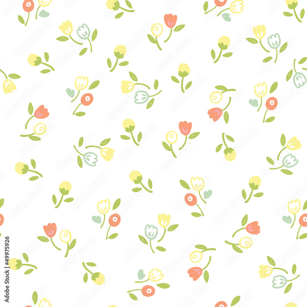Vintage seamless floral pattern