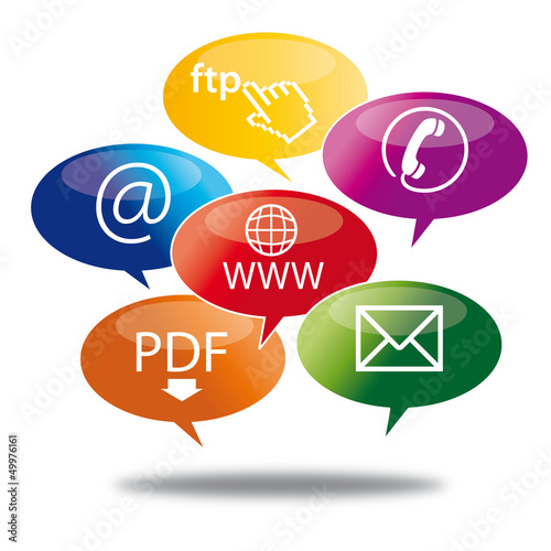 Sprechblasen Kommunikation, Kontakt, web, Datentransfer, Bubbles