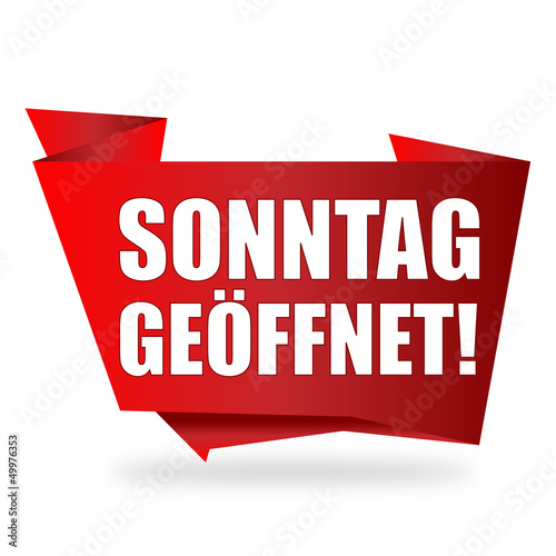 Sonntag geöffnet! Button, Icon