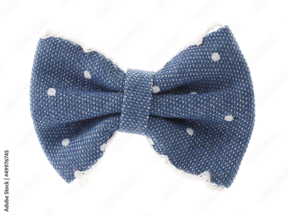 Bow tie denim blue with white spots Bow tie denim blue with white spots