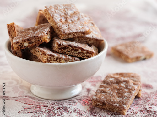 Basler Leckerli, Swiss hard spiced biscuits photo