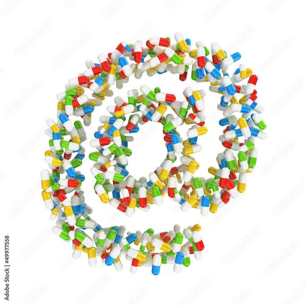 symbol e-mail made 0b 0bof colorful pills symbol e-mail made 0b 0bof colorful pills