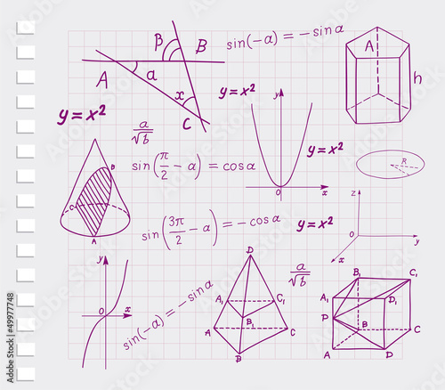 Mathematics - geometric shapes  sketches