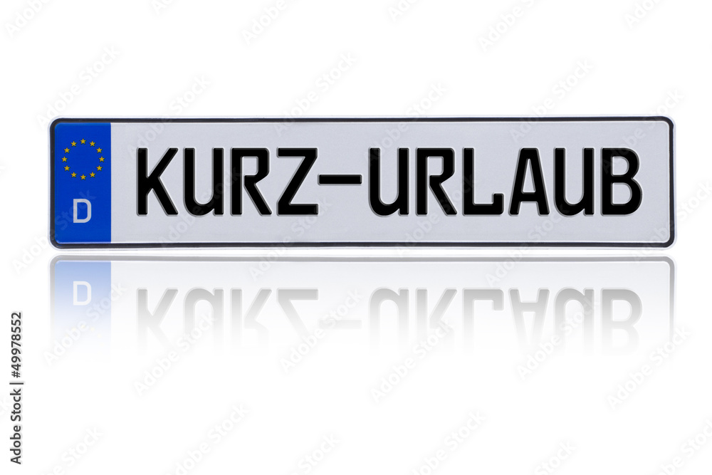Autoschild KURZ-URLAUB