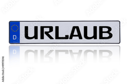 Autoschild URLAUB