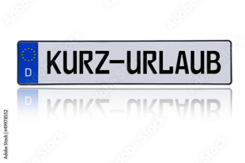 Autoschild KURZ-URLAUB
