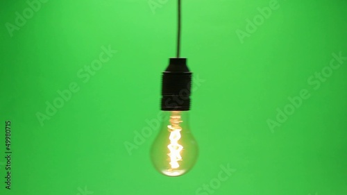 transparent light bulb swing in loop
