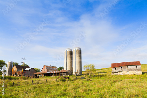 Old farm in american countryside