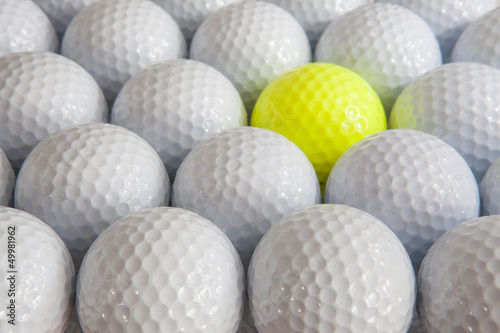 White golf balls