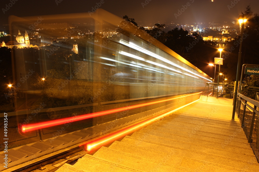 Fototapeta premium Funicular to Petrin