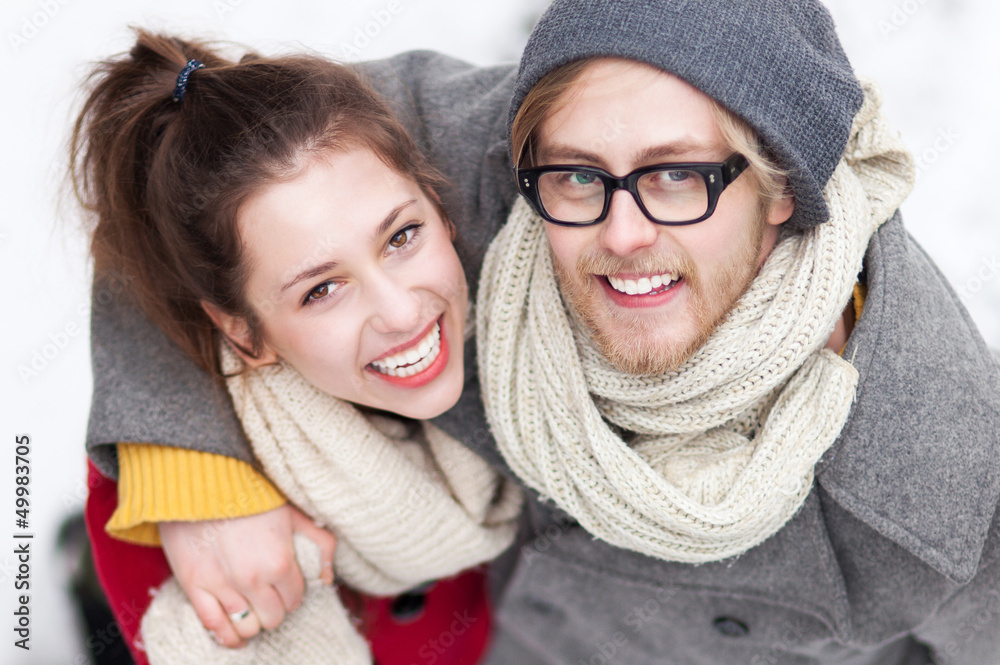 Young couple smiling Young couple smiling