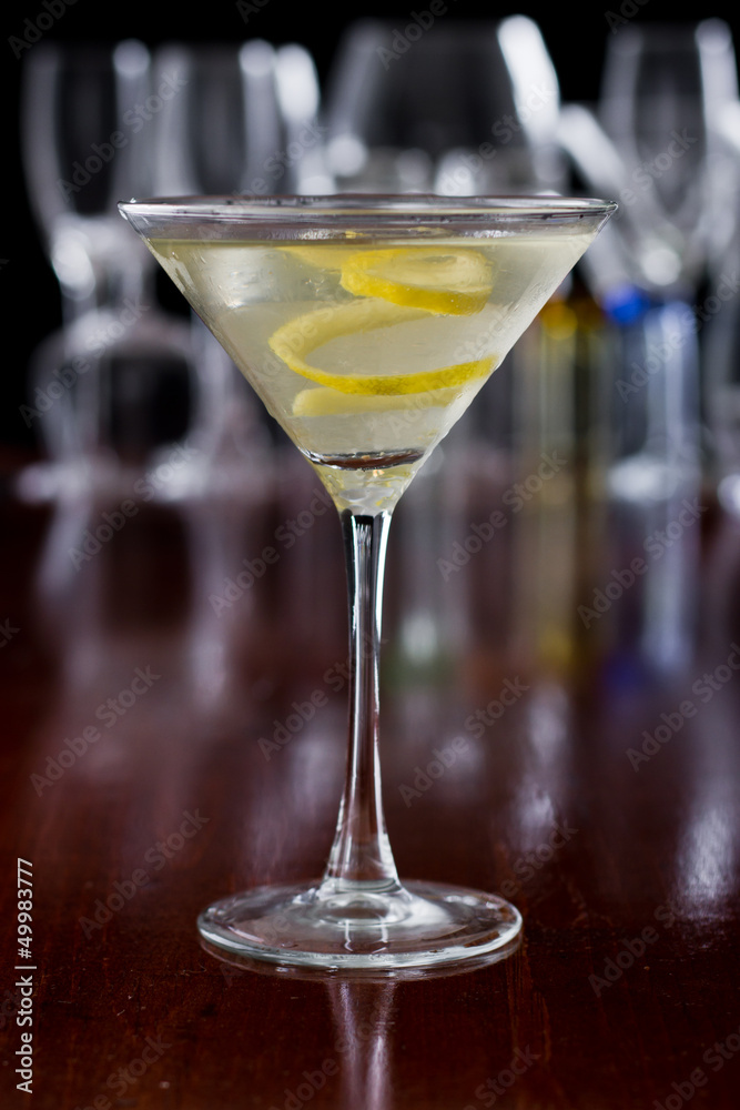 dirty martini with a lemon twist