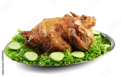 Tasty whole roasted chicken